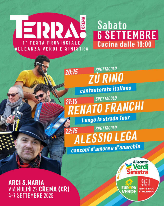 “Terra!”, la prima festa provinciale di Alleanza Verdi Sinistra