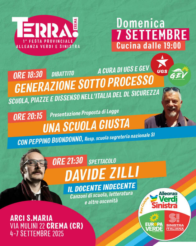 “Terra!”, la prima festa provinciale di Alleanza Verdi Sinistra