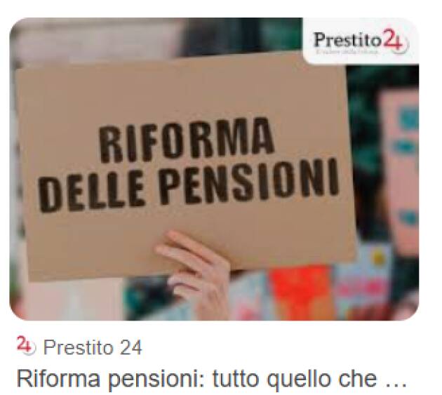PENSIONI: LE DESTRE PEGGIO DELLA FORNERO 
