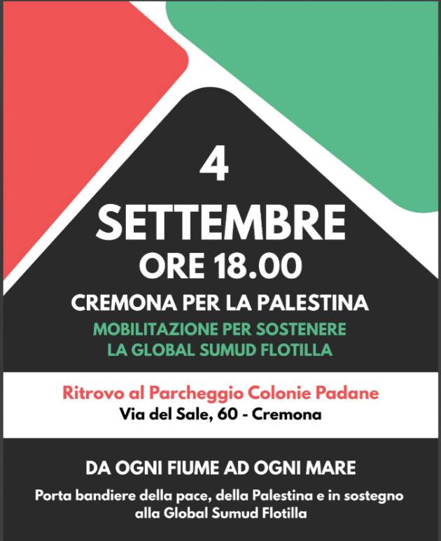CGIL Cremona aderisce a 'Da ogni Fiume ad ogni Mare'