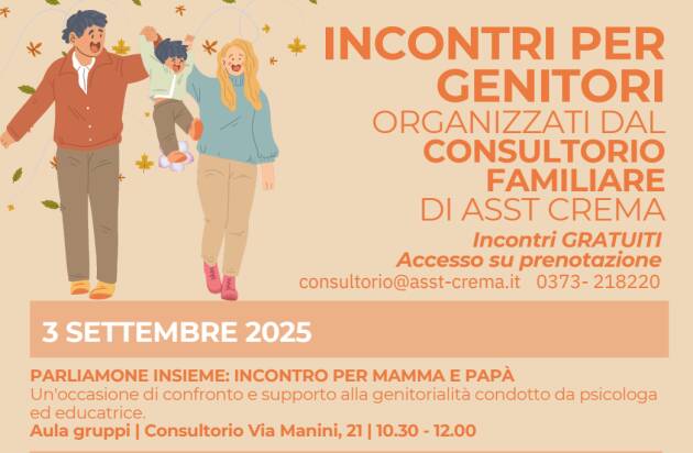 ASST Crema Consultorio, gli eventi del mese di settembre 2025
