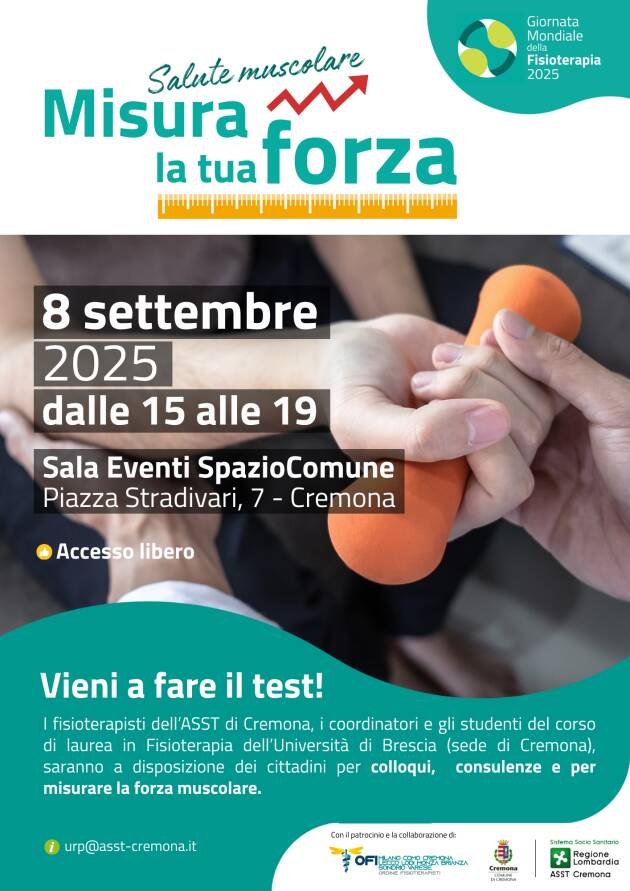 ASST CREMONA  8 SETTEMBRE 2025 GIORNATA MONDIALE DELLA FISIOTERAPIA