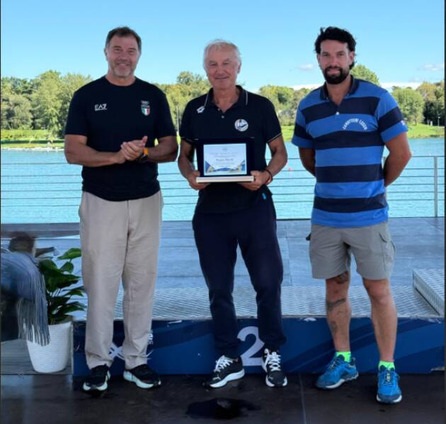  Canottieri Baldesio Danio Merli premiato all’Idroscalo con il 'Giovanni Lozza'