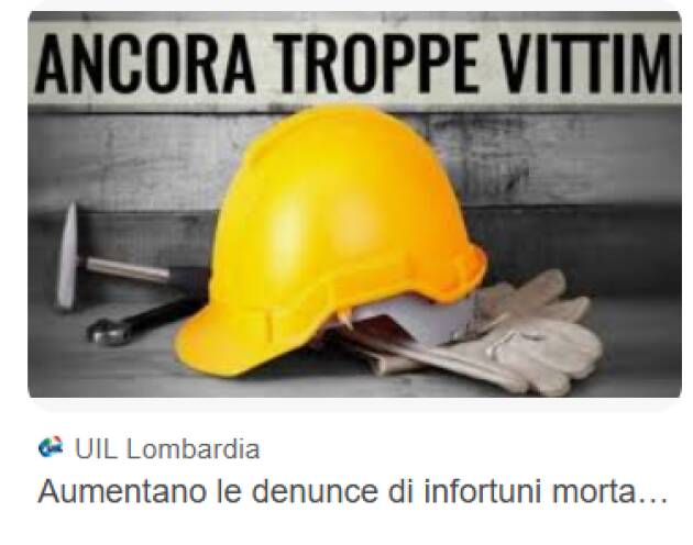 VEGA GLI INFORTUNI SUL LAVORO NON RALLENTANO NEMMENO IN ESTATE