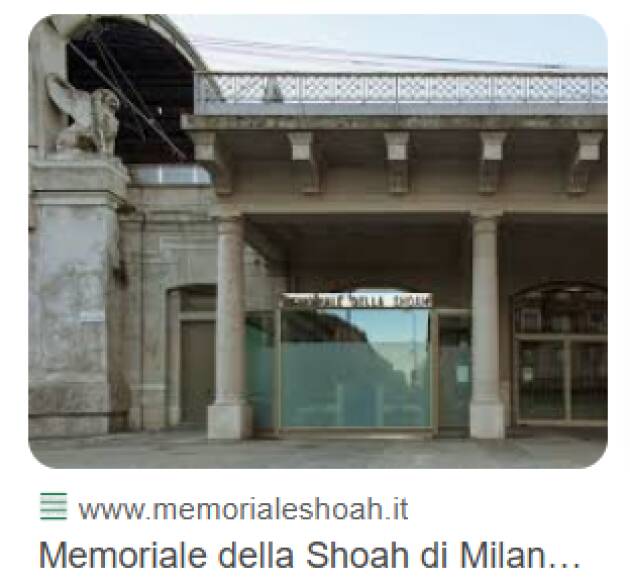 MILANO È MEMORIA. LUNEDÌ 8 SETTEMBRE AL MEMORIALE DELLA SHOAH