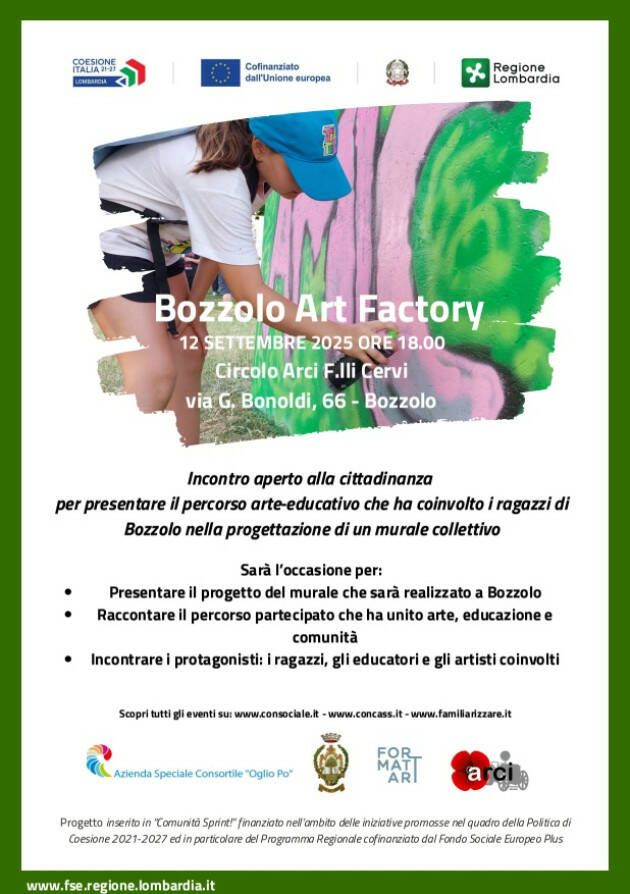 'Bozzolo Art Factory': un murales per raccontare la comunità, tra arte
