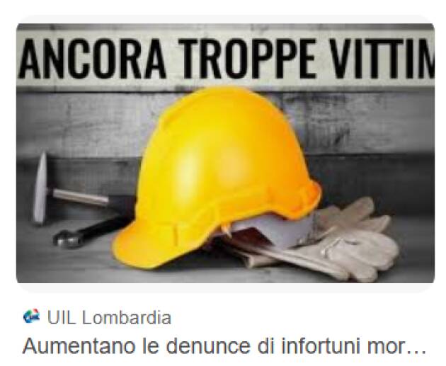 VEGA LA TRAGEDIA NAZIONALE DELLE MORTI SUL LAVORO