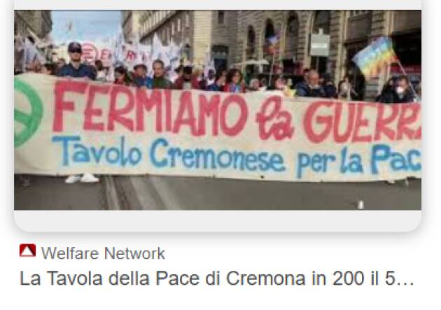 (CR) Incontro cittadino Verso la convocazione degli Stati generali del pacifismo italiano'