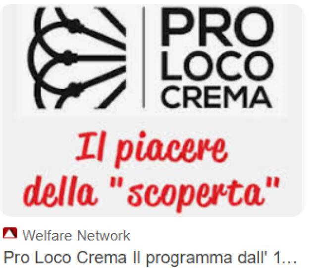 Crema Pro Loco Newsw letter del 18 settembre 2025