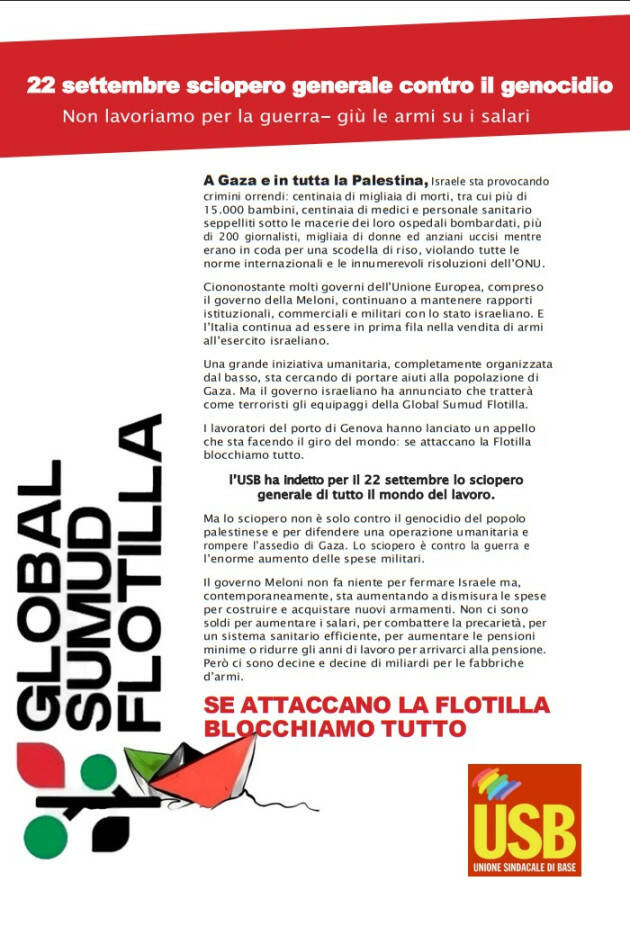 USB 22 SETTEMBRE BLOCCHIAMO IL PAESE