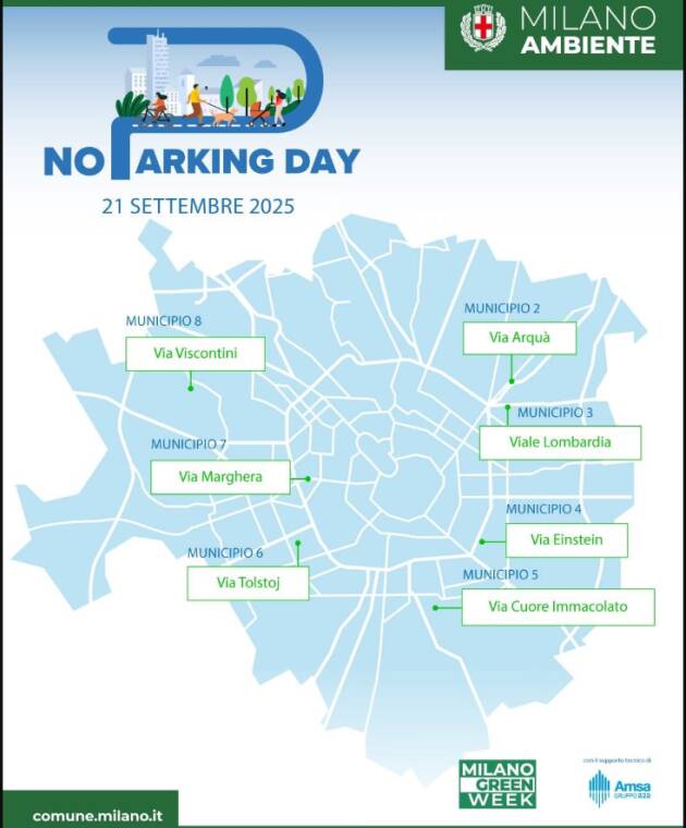 MILANO GREEN WEEK. DOMENICA 21 SETTEMBRE TORNA IL 'NO PARKING DAY'