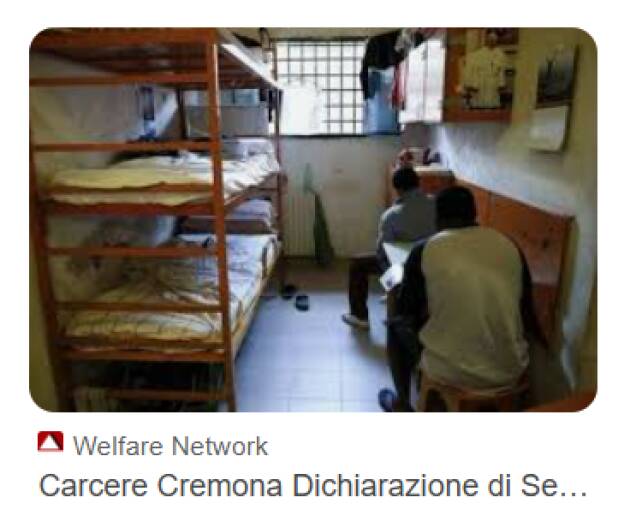 Carcere di Cremona: Urgente missiva alla Direzione sanitaria della ASST di Cremona.