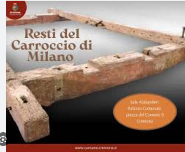(CR) I resti del Carroccio saranno collocati nella Sala Alabardieri di Palazzo Comunale