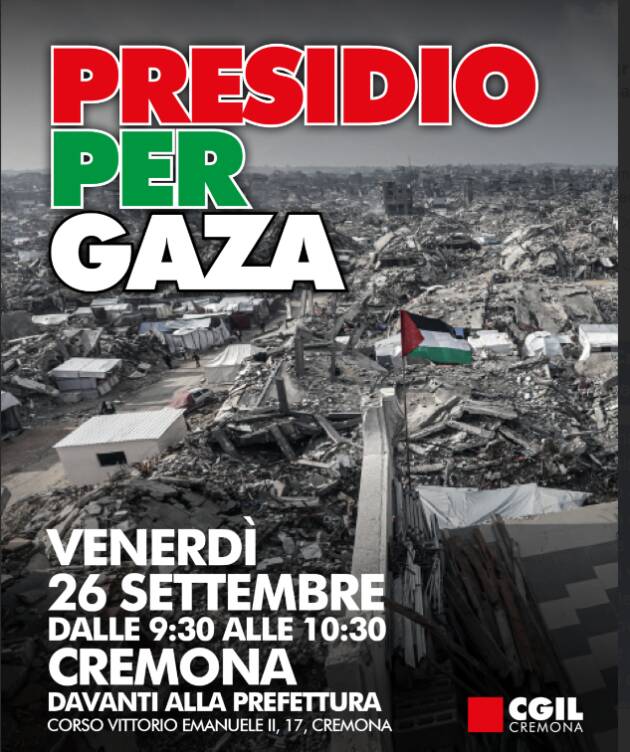 Gaza: La CGIL di Cremona ,gravissimo attacco alla Flotilla