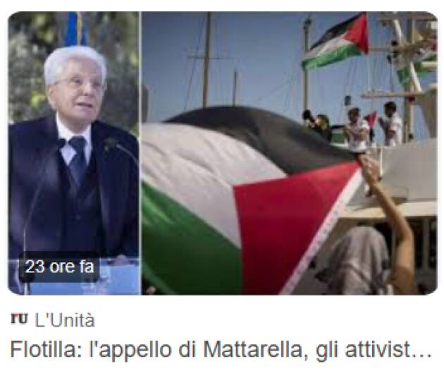 Flotilla: Provenzano (PD), parole Mattarella importantissime, condividiamo appello su mediazione Patriarcato