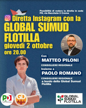 In diretta da Global Sumud Flottilla con Paolo Romano Consigliere Regionale PD