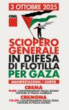 Anche a Cremona Venerdì 3 ottobre scioperso generale in difesa di Flotilla per Gaza
