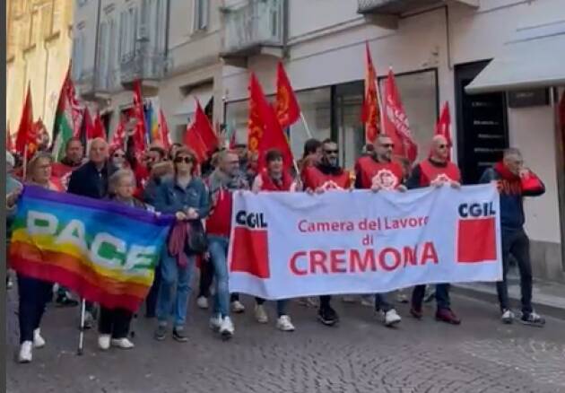 Sciopero per Gaza anche Crema e Cremona rispondono all'appello della CGIL