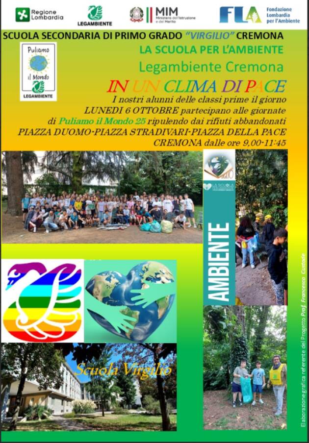 (CR) Lunedì 6 ottobre giovanissimi in azione per ripulire le piazze del centro cittadino