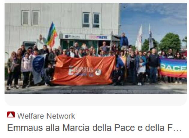 Con Emmaus Piadena saranno 66 i partecipanti alla Marcia della Pace Perugia-Assisi