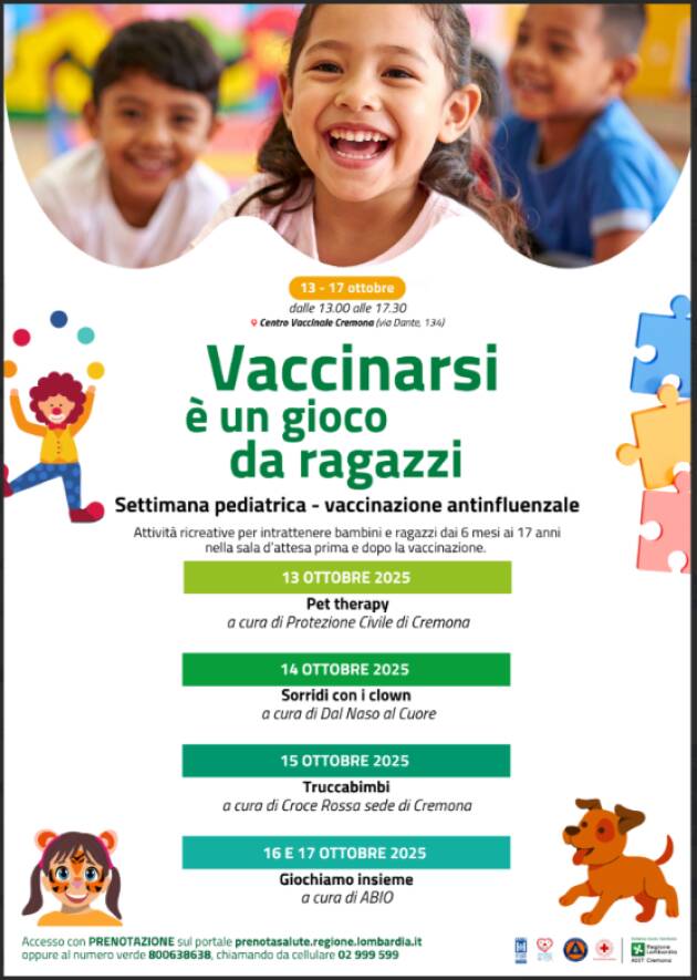 ASST CREMONA  VACCINAZIONE ANTIFLUENZALE IN ETÀ PEDIATRICA  