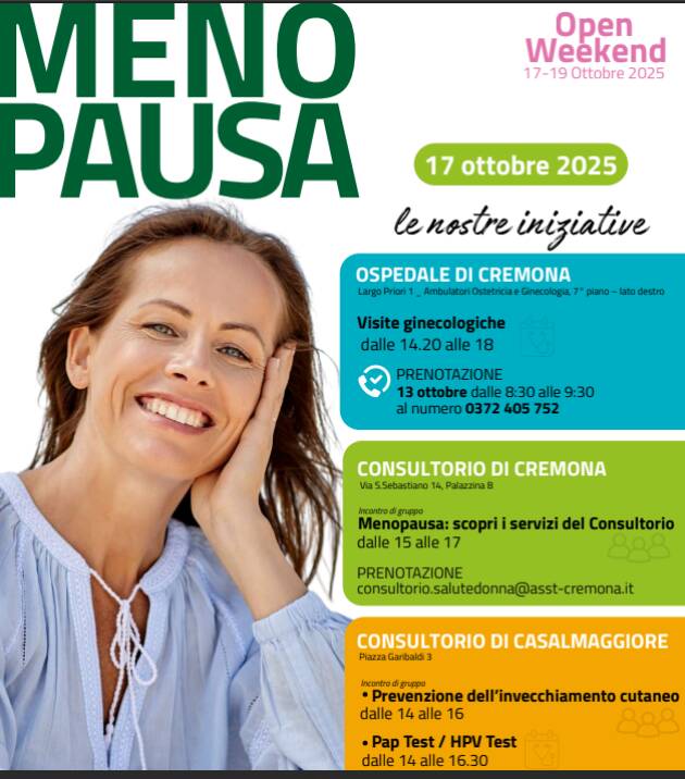 ASST Cremona 17 ottobre 2025_OPEN WEEKEND SULLA MENOPAUSA