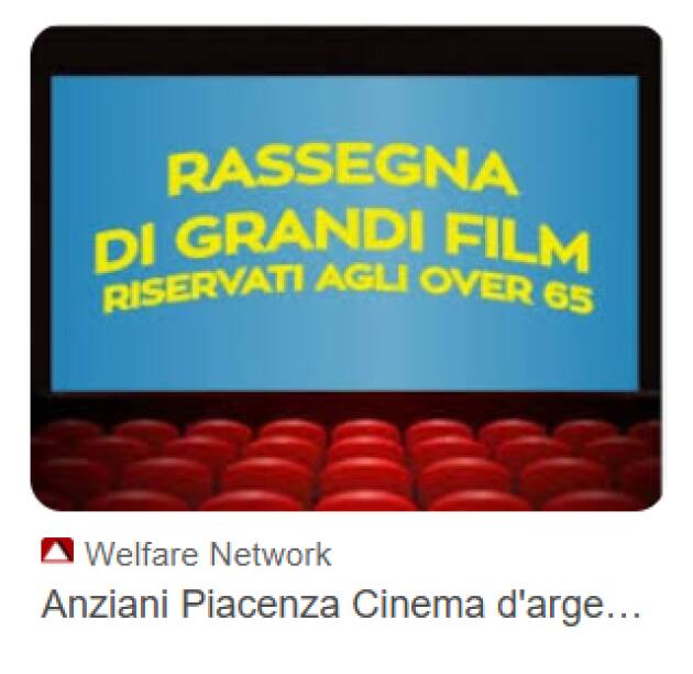 (PC) Cinema d'argento, si parte mercoledì 15 ottobre con la rassegna per la terza età