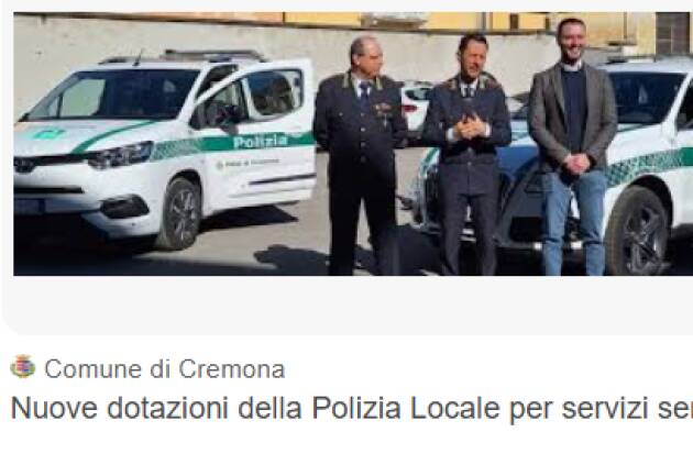 (CR) Polizia Locale: stretta su spaccio, degrado e controlli stradali