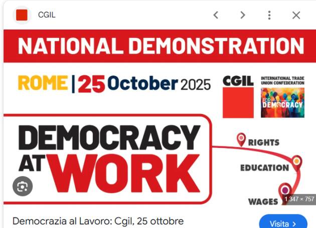 La Cgil di Cremona a Roma alla manifestazione Democrazia e Lavoro