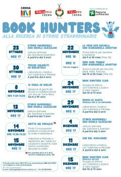 Crema Book Hunters: alla ricerca di storie straordinarie Evento 8 novembre