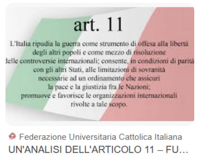 (CR) Rete Scuole per la pace e la nonviolenza L’ITALIA RIPUDIA LA GUERRA