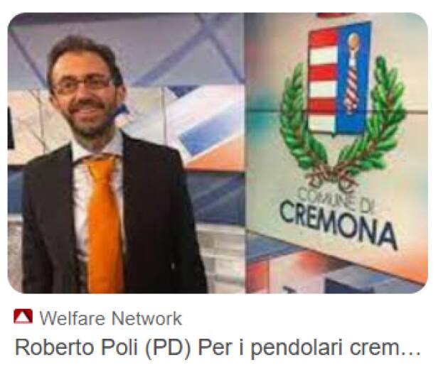 Poli Roberto ( PD) sul tema sicurezza nel Comune di Cremona