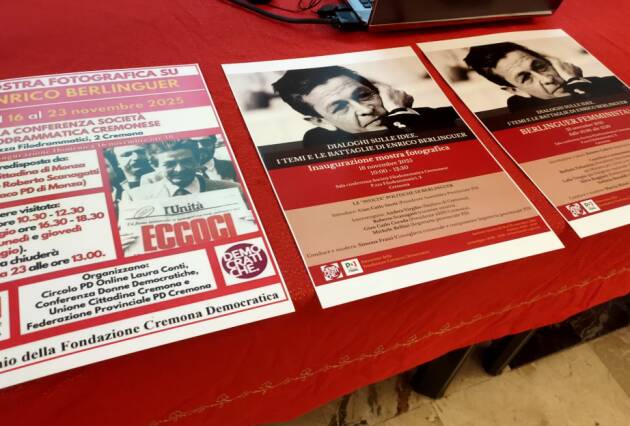 (CR) INSTALLATA MOSTRA FOTOGRAFICA SU 'ENRICO BERLINGUER' 