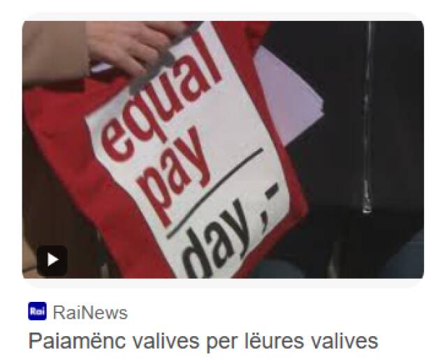 EQUAL PAY DAY: FINO A FINE ANNO LE DONNE LAVORANO GRATIS.