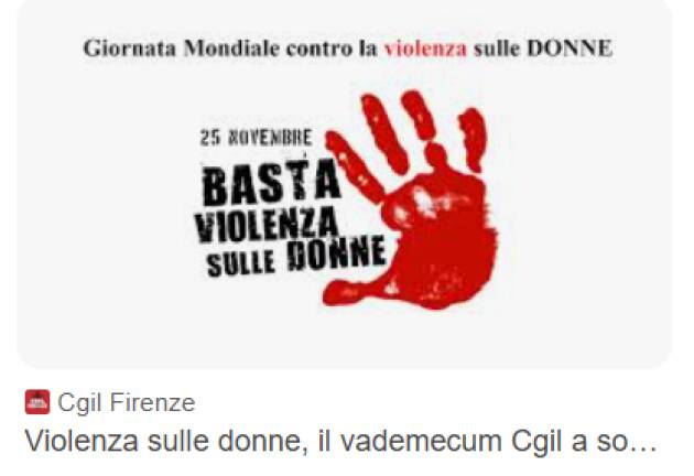 25 Novembre,  Caritas Firenze: Violenza contro una donna 