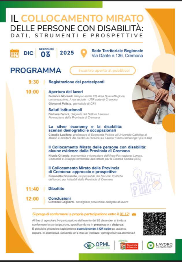 (CR) COLLOCAMENTO MIRATO  PER PERSONE CON DISABILITÀ