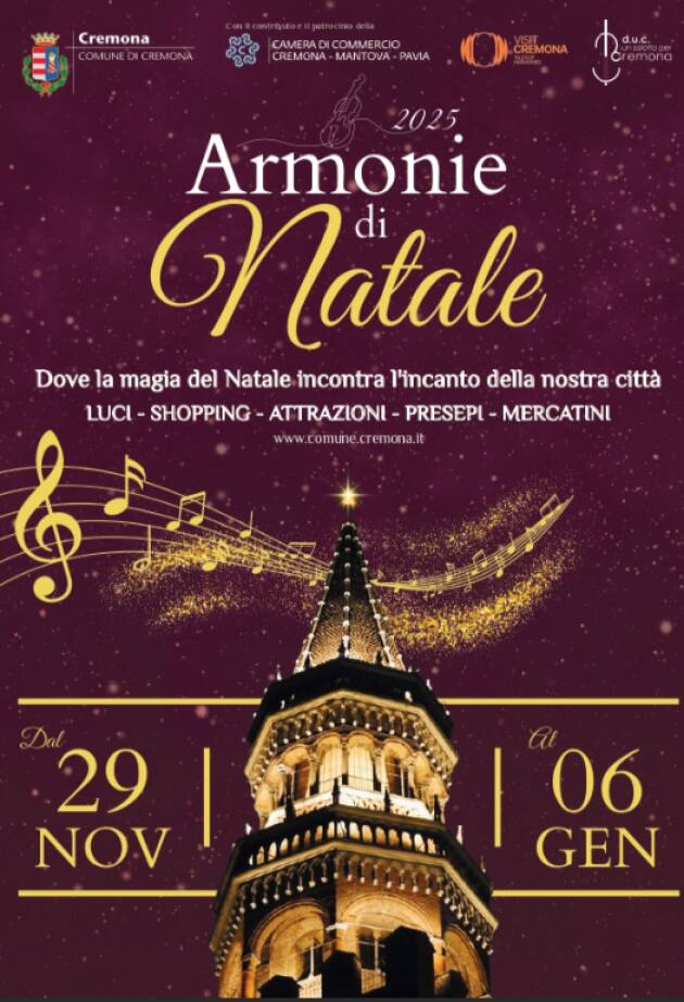 ARMONIE DI NATALE - PRESENTATITI GLI EVENTI IN PROGRAMMA A CREMONA 