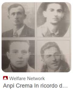 Crema  al Voltini per ricordare i 4 martiri partigiani uccisi il 28 novembre 1944.