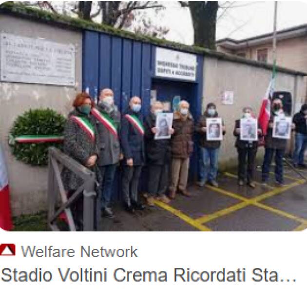 Crema  al Voltini per ricordare i 4 martiri partigiani uccisi il 28 novembre 1944.