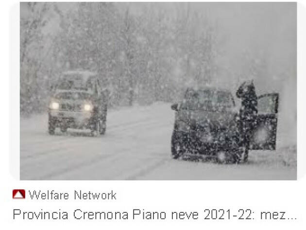 Pronto e operativo il Piano neve del Comune di Cremona