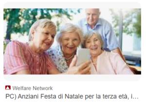 (PC) Festa di Natale per la Terza Età, da martedì 9 le prenotazioni