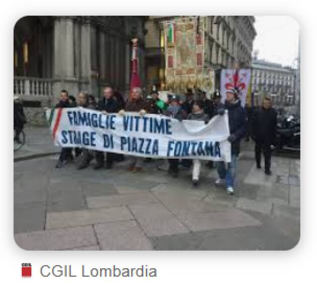 MILANO È MEMORIA. DOMANI, 12 DICEMBRE, 56° ANNIVERSARIO STRAGE DI PIAZZA FONTANA
