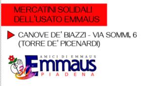 Il Natale è vicino ed il mercato solidale di Emmaus ti aspetta