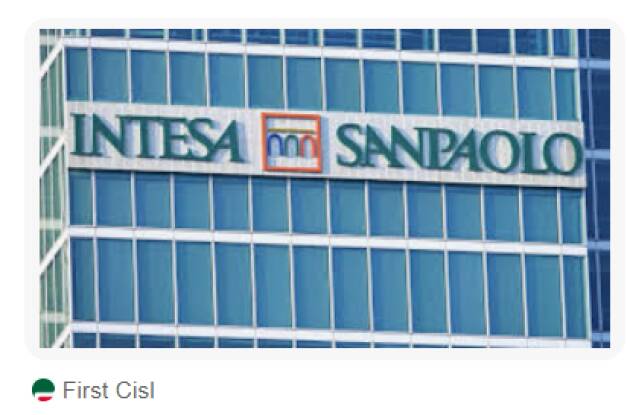 INTESA SANPAOLO FIRMA CONTRATTO DI SECONDO LIVELLO CON LE ORGANIZZAZIONI SINDACALI