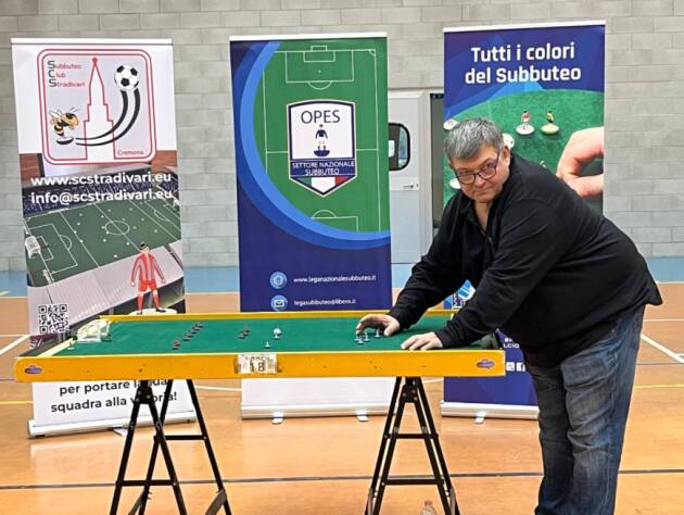 (CR) Gerre de Caprioli Stefano Torre è il nuovo campione Provinciale di subbuteo