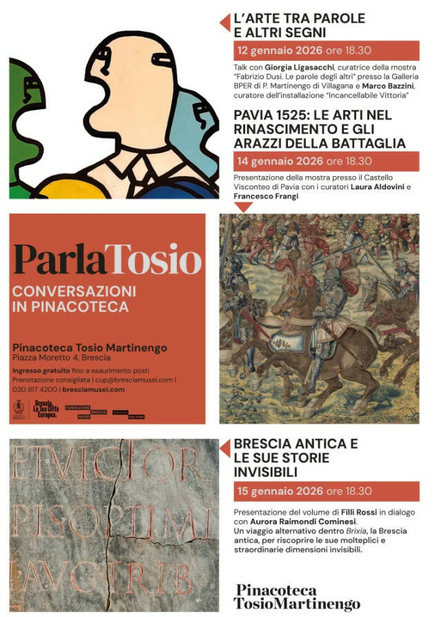 (BS) Pinacoteca Tosio Martinengo | Nuovi format culturali ParlaTosio Evento 12 gennaio 2026