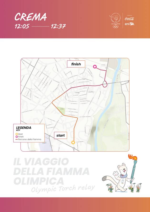 La Fiamma Olimpica di Milano Cortina 2026 fa tappa a Crema