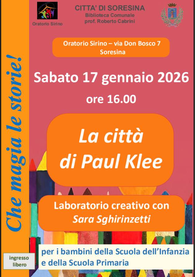 Soresina La città di Paul Klee laboratorio creativo con Sara Sghirinzetti.