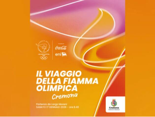 Passaggio della Fiamma Olimpica a Cremona sabato 17 gennaio 2026