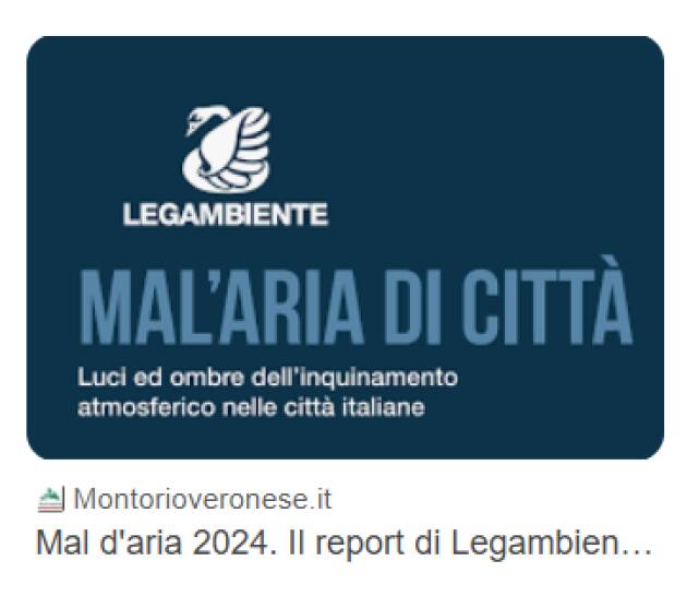 Legambiente Qualità dell'aria malissimo Monza, Mantova e Lodi 